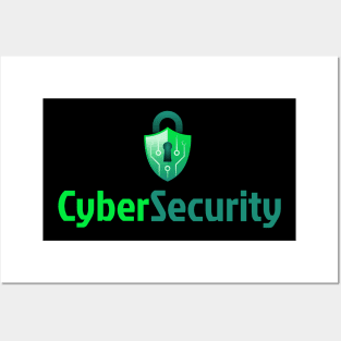 Cyber Security Lock Green Posters and Art